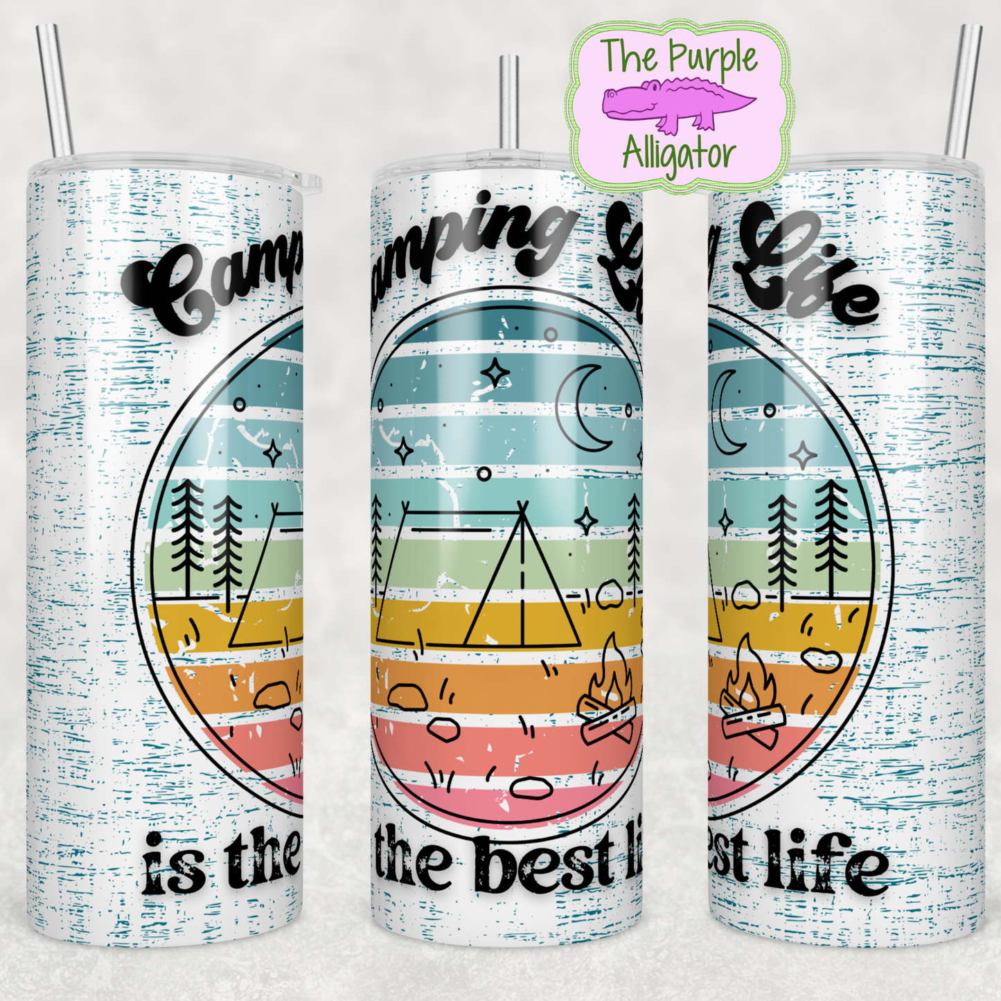 Camping Life is the Best Life Retro (BT) 20oz Tumbler
