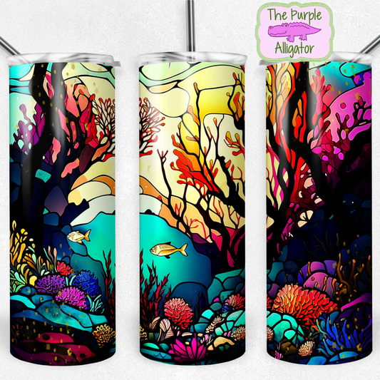 Coral Reef Stained Glass (BT) 20oz Tumbler