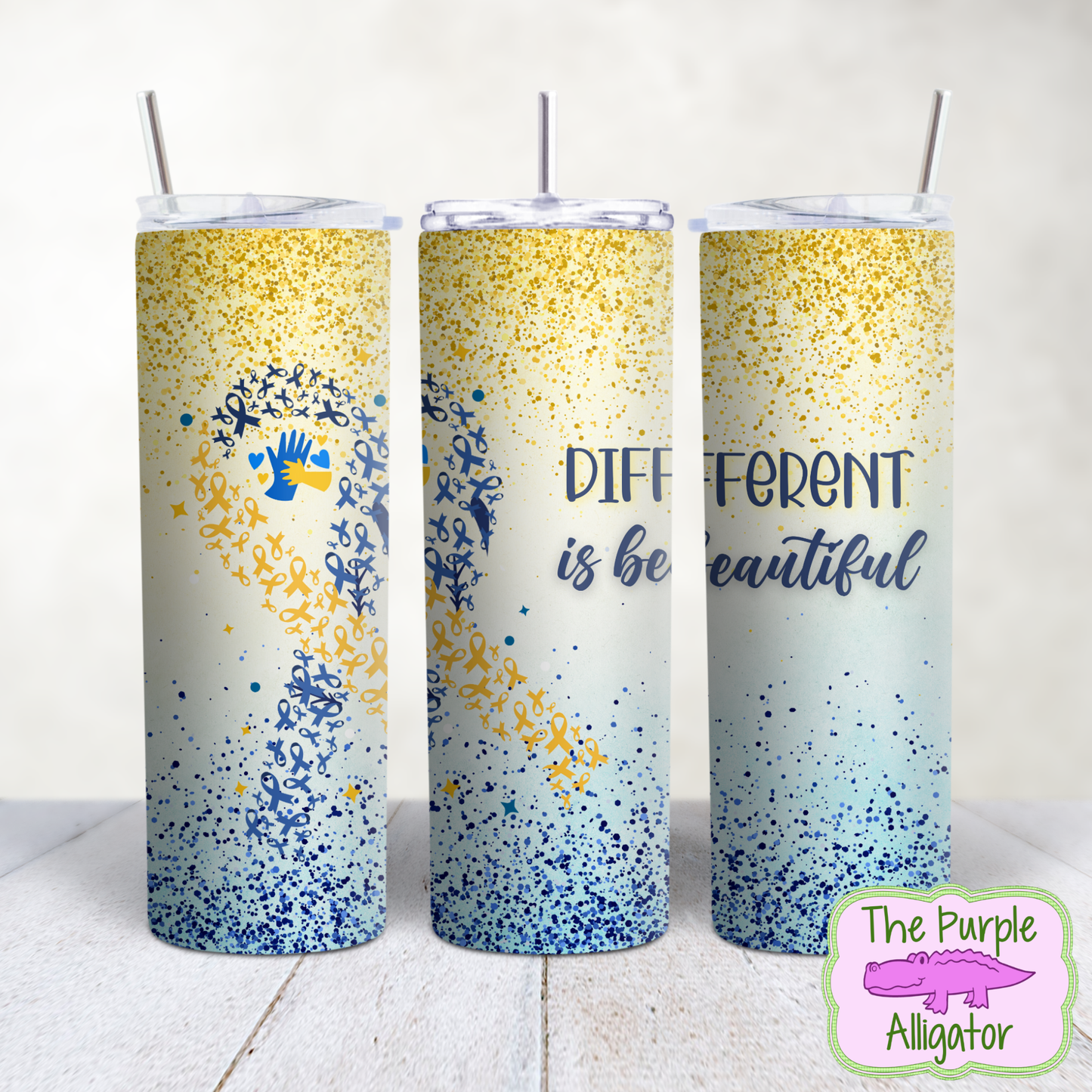 Down Syndrome Different is Beautiful (BT) 20oz Tumbler