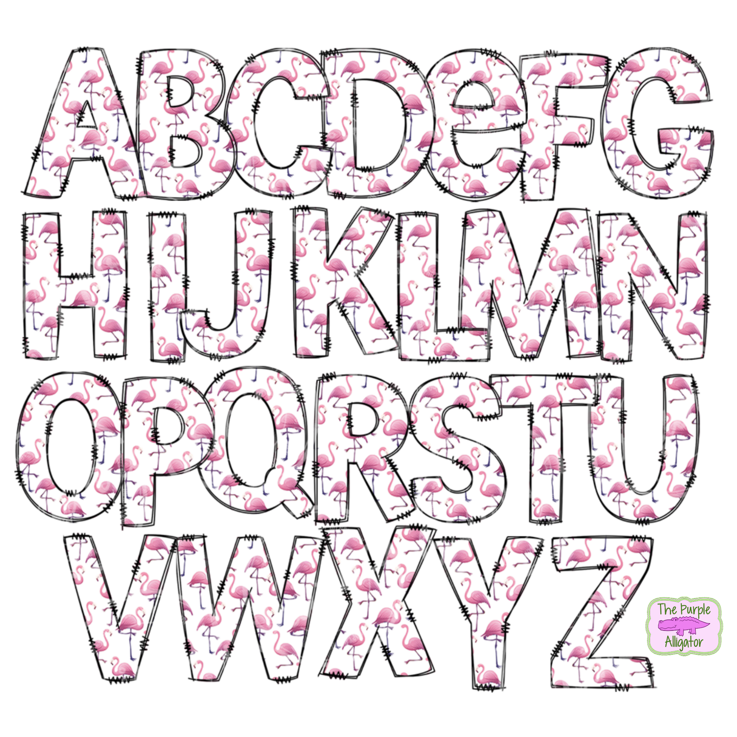 Flamingo White Doodle Letters Name Personalized (DLS) 20oz Tumbler