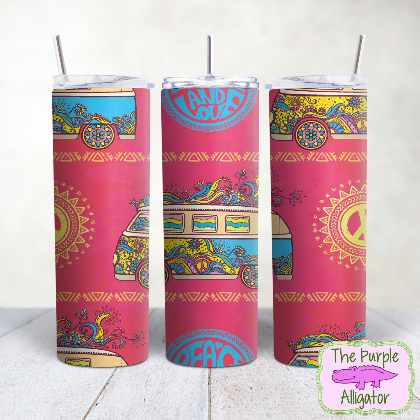 Groovy Peace and Love (DLS) 20oz Tumbler