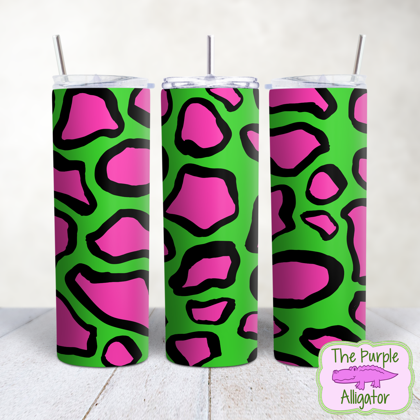 Hot Pink Lime Abstract (DLS) 20oz Tumbler