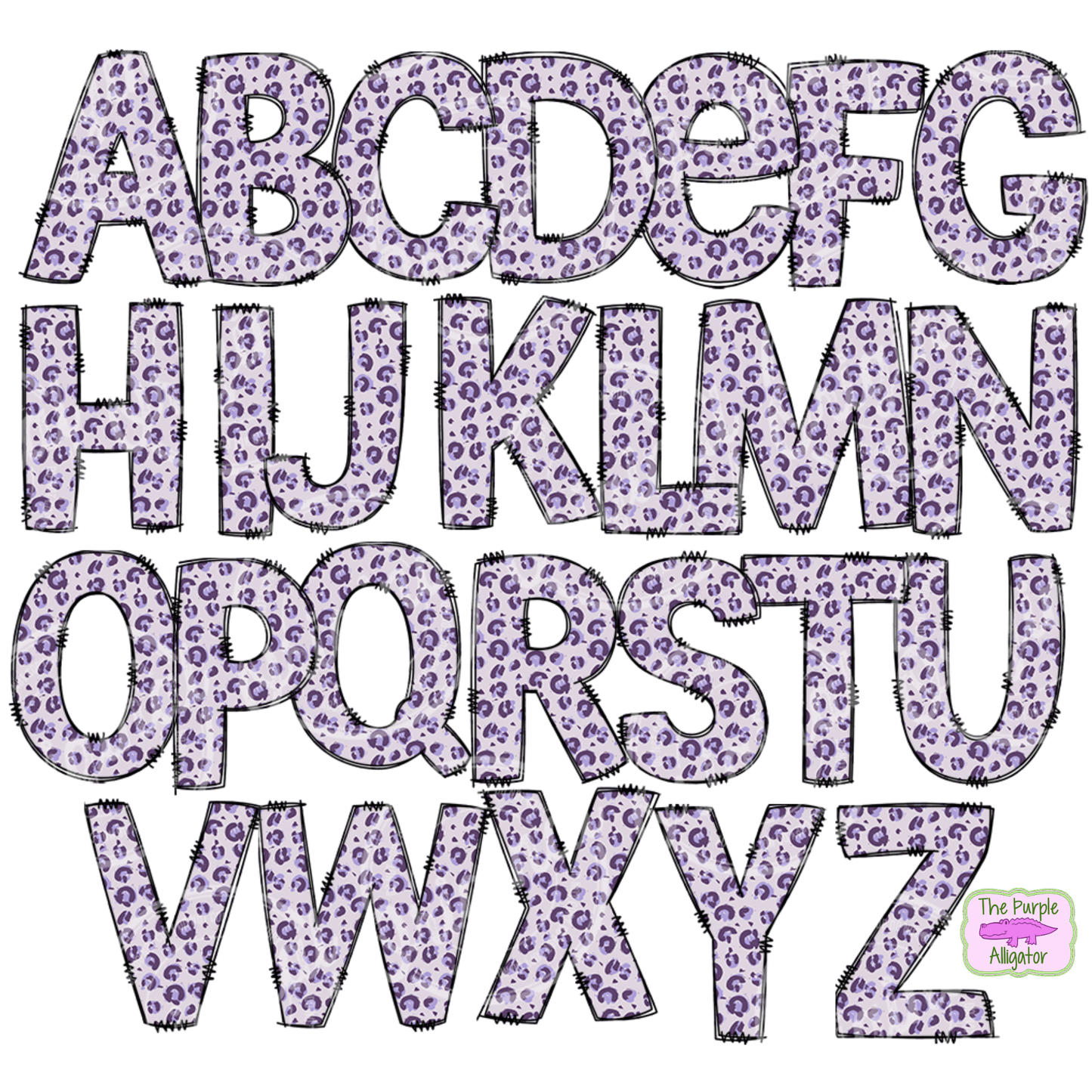 Lavender Leopard Doodle Letters Name Personalized (DLS) 20oz Tumbler