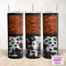 Load image into Gallery viewer, Leather Cowhide (BT) 20oz Tumbler