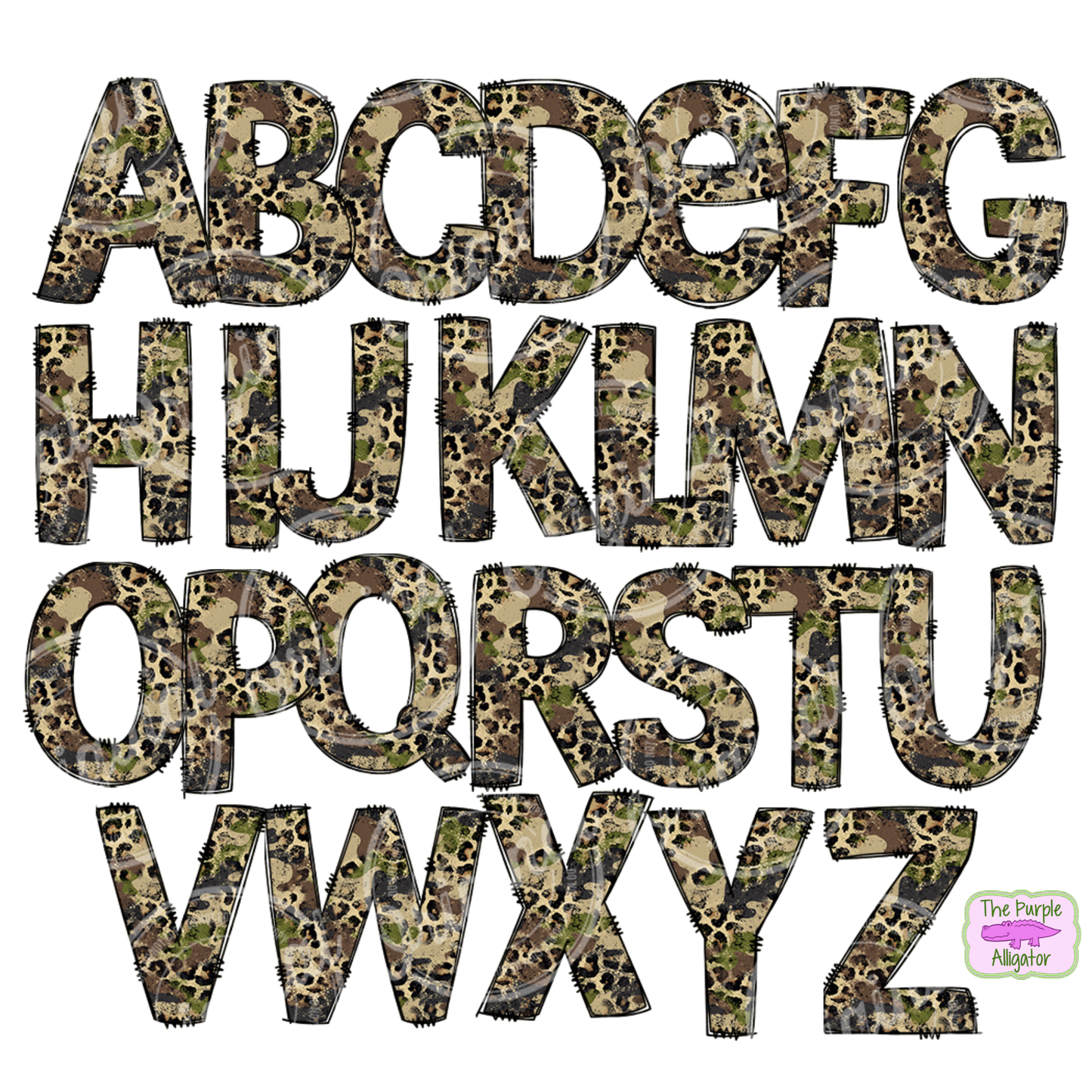 Leopard Camo Doodle Letters Name Personalized (DLS) 20oz Tumbler