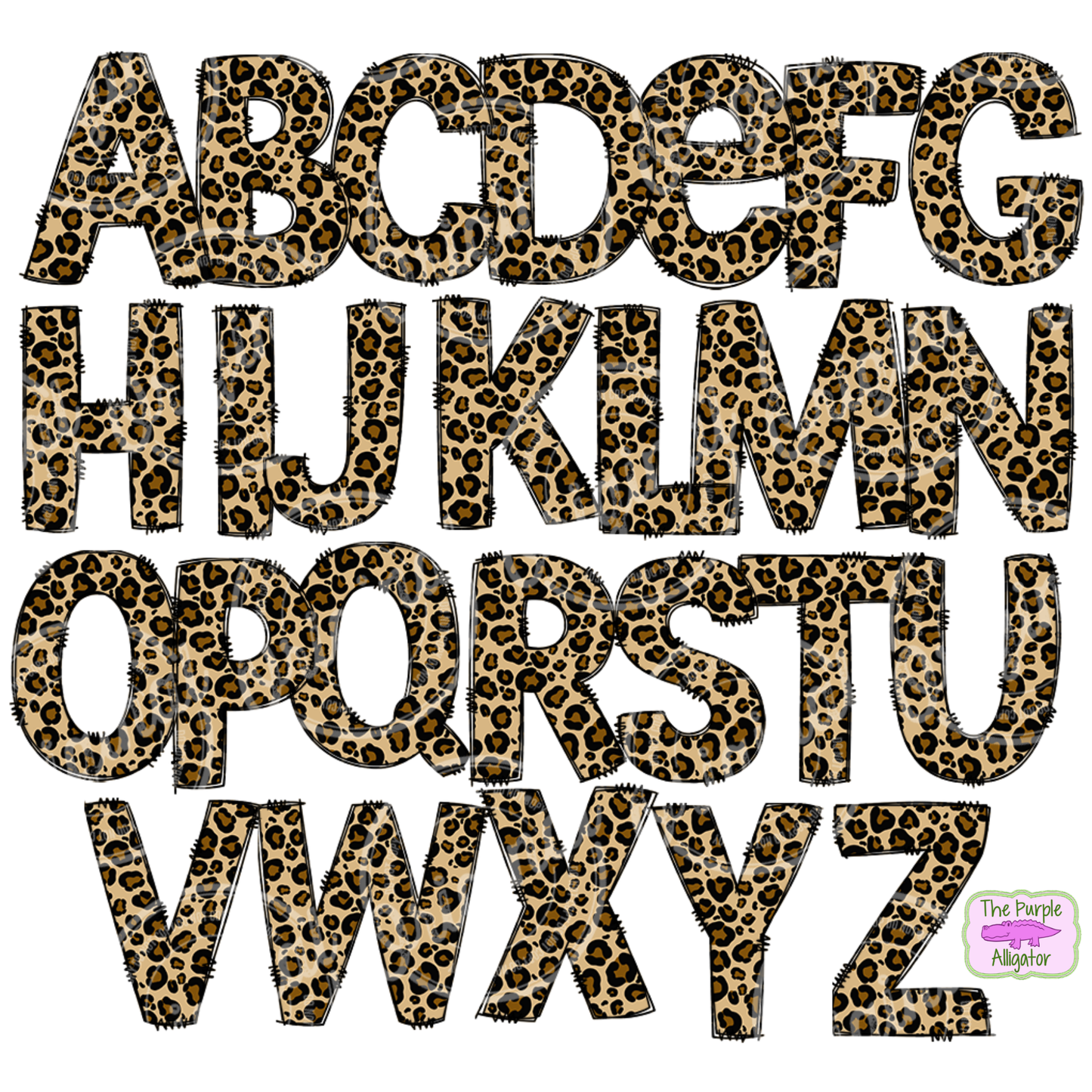 Leopard Large Doodle Letters Name Personalized (DLS) 20oz Tumbler
