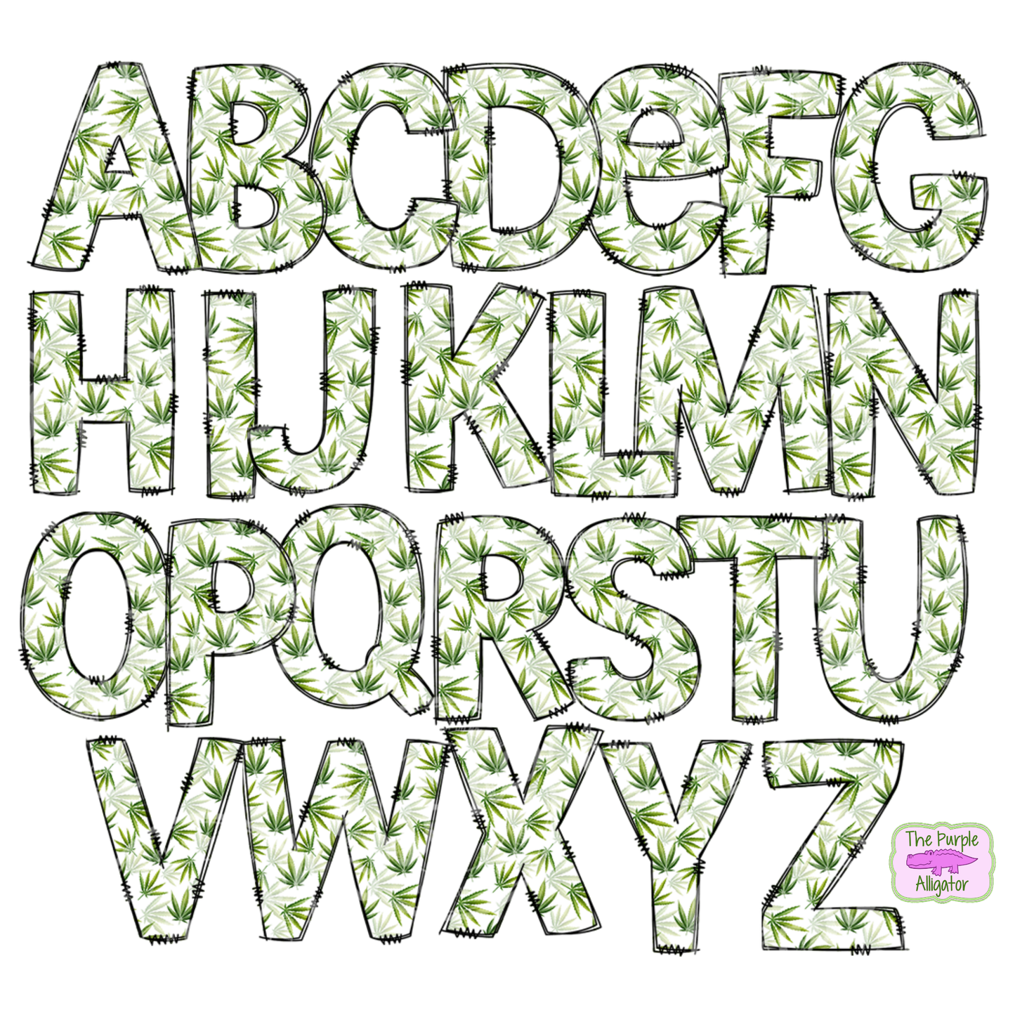 Marijuana Weed White Doodle Letters Name Personalized (DLS) 20oz Tumbler