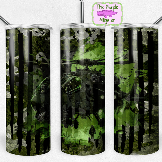 Military Night Vision Helicopter (BT) 20oz Tumbler