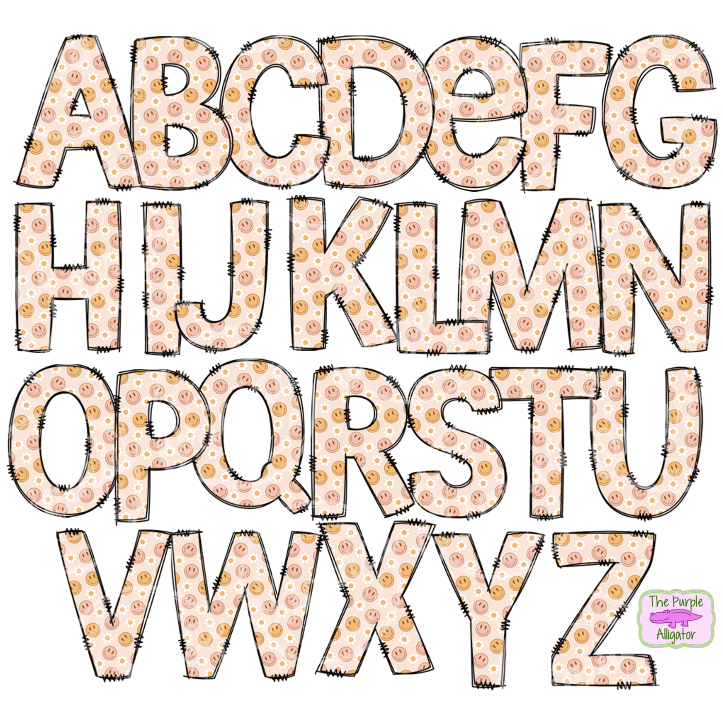 Happy Retro Smiles Doodle Letters Name Personalized (DLS) 20oz Tumbler
