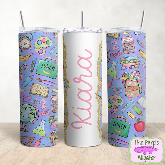 School Things Name Personalized (TWD) 20oz Tumbler