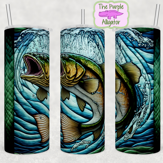 Stained Glass Bass (BT) 20oz Tumbler