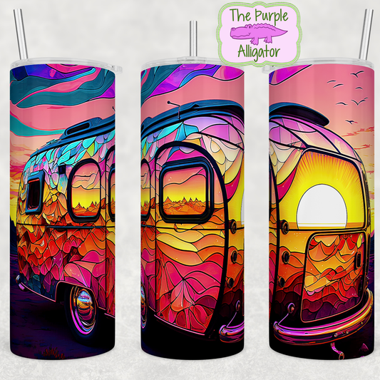 Stained Glass Beach Camper (BT) 20oz Tumbler