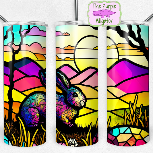 Stained Glass Country Bunny (BT) 20oz Tumbler