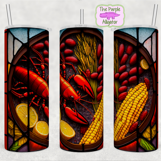 Stained Glass Crawfish Boil (BT) 20oz Tumbler