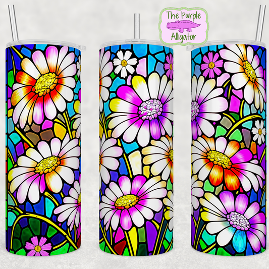 Stained Glass Daisies (BT) 20oz Tumbler