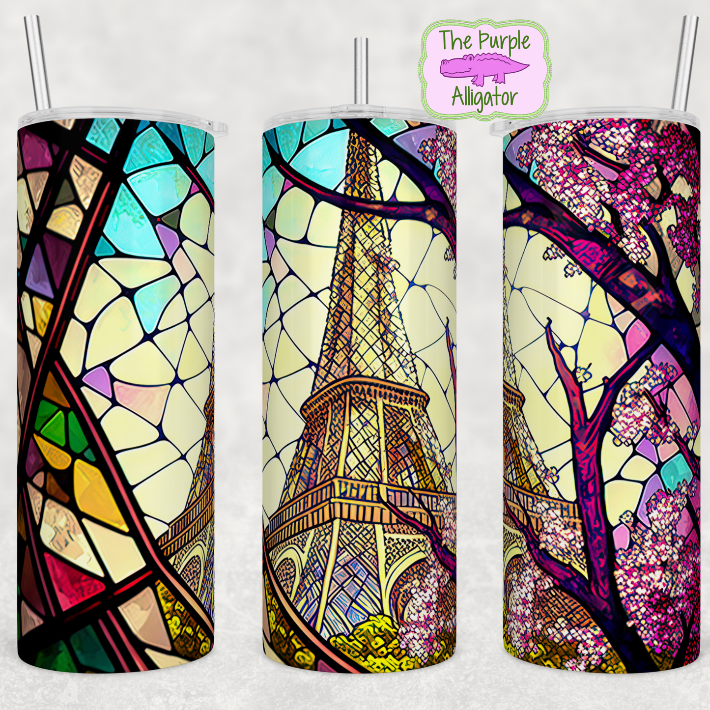 Stained Glass Eiffel Tower (BT) 20oz Tumbler