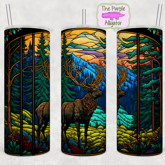 Stained Glass Elk (BT) 20oz Tumbler