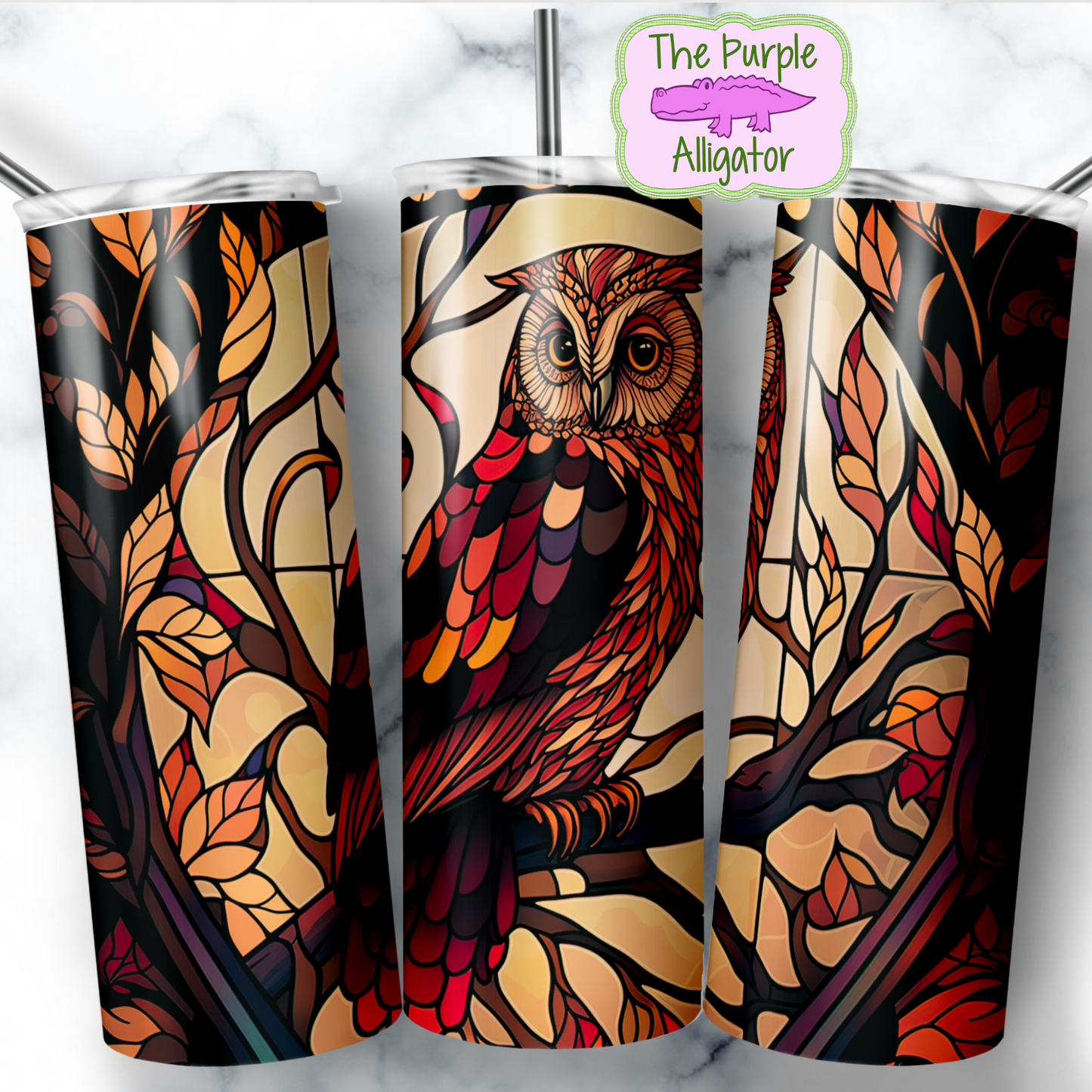 Stained Glass Owl (BT) 20oz Tumbler