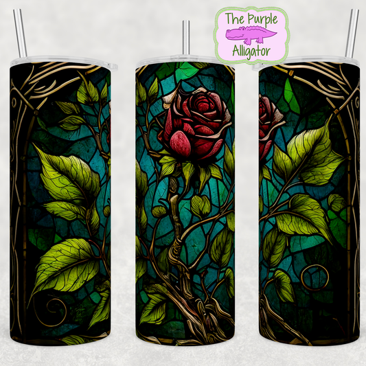 Stained Glass Rose (BT) 20oz Tumbler