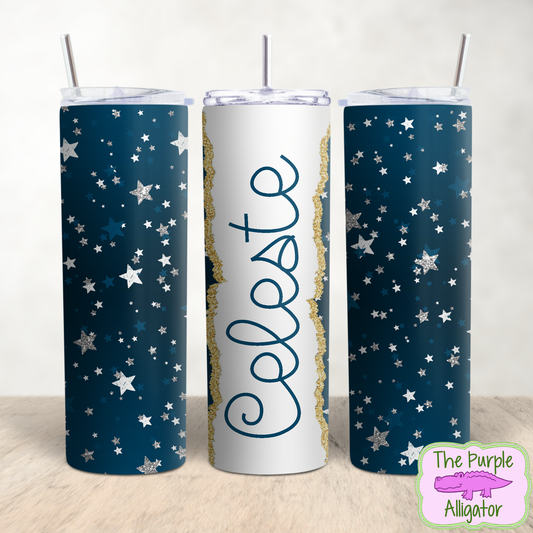 Stars on Blue 28 Name Personalized (TWD) 20oz Tumbler