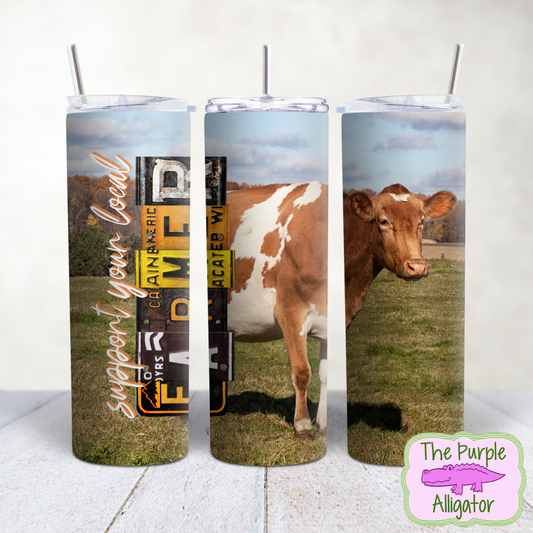 Support Your Local Farmer Cow (BT) 20oz Tumbler