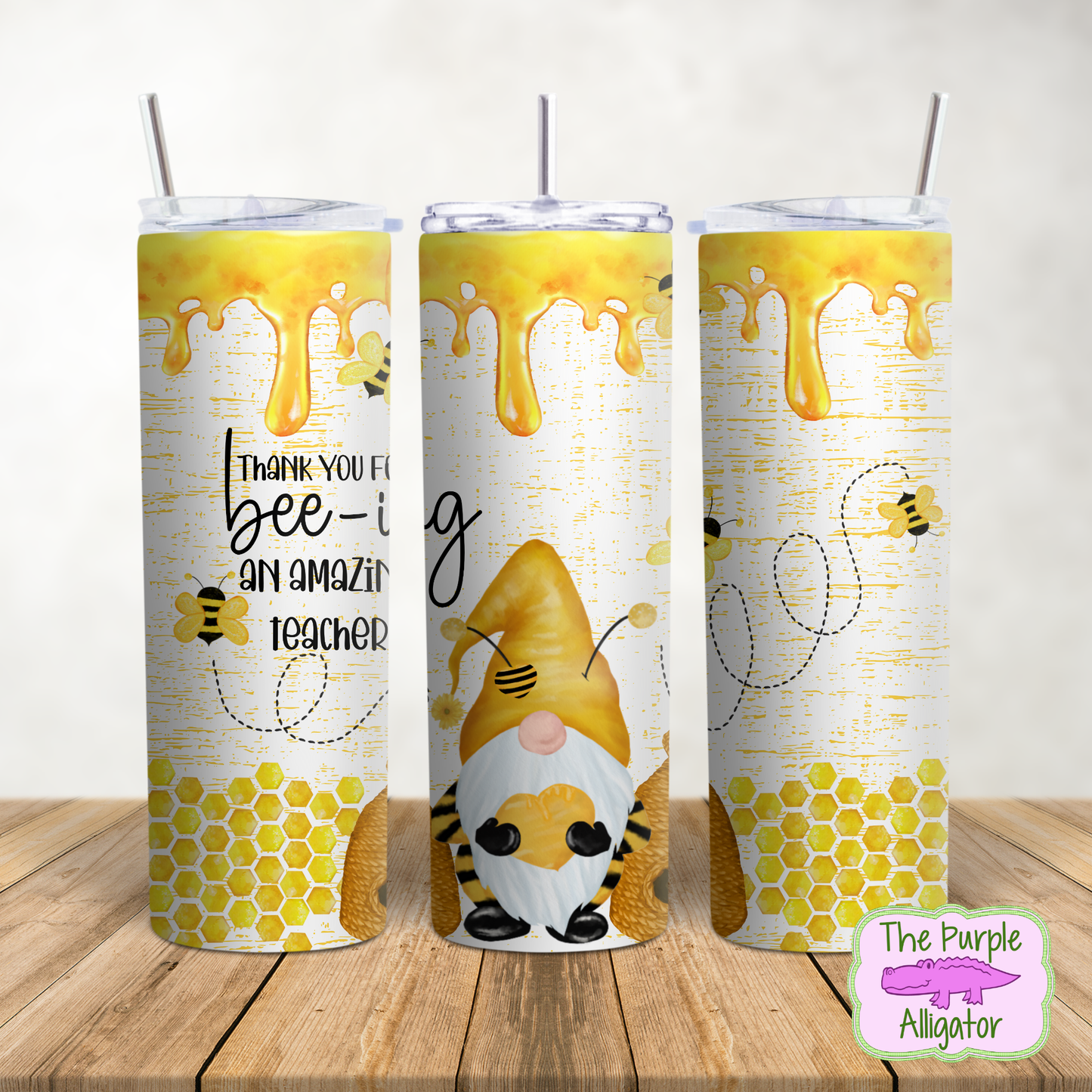 Thank You for Bee-ing an Amazing Teacher Gnome (BT) 20oz Tumbler