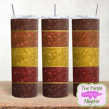 Load image into Gallery viewer, Fall Glitter Stripes (JTD) 20oz Tumbler