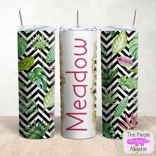 Zigzag Tropical 2178 Name Personalized (TWD) 20oz Tumbler